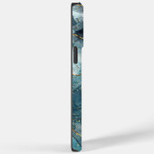 Blue Gold Illustriert Marble Case-Mate iPhone Hülle (Rückseite / Rechts)