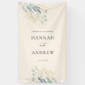 Blue Gold (Imitat) Beige Wedding Collection Banner (Vertikal)