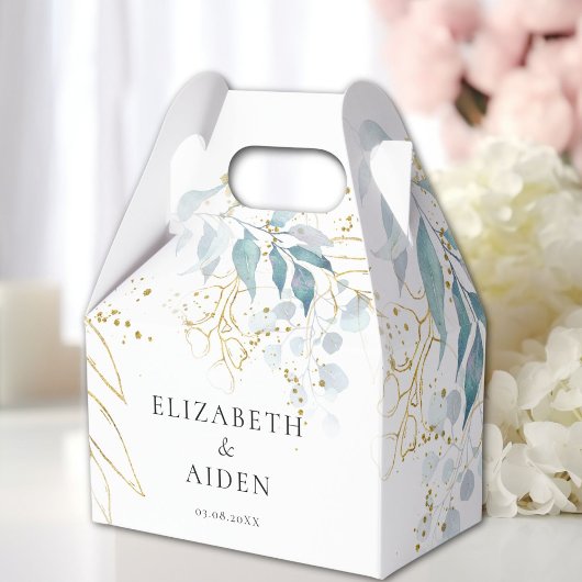 Blue Gold( Imitat ) White Wedding Collection Geschenkschachtel