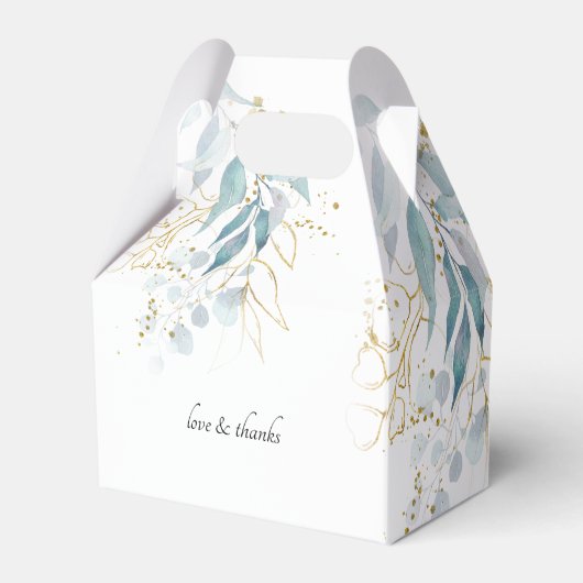 Blue Gold( Imitat ) White Wedding Collection Geschenkschachtel (Rückseite)