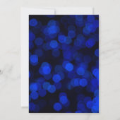 Blue Gold Imitate Glitzer Lights Sweet 16 Geburtst Einladung (Rückseite)