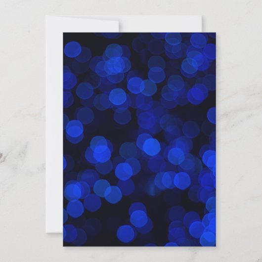 Blue Gold Imitate Glitzer Lights Sweet 16 Geburtst Einladung (Rückseite)