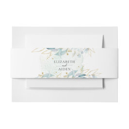 Blue Gold (Imitate) Hochzeitskollektion für Wasser Einladungsbanderole