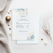 Blue Gold (Imitate) Hochzeitskollektion für Wasser RSVP Karte