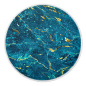 Blue Gold Imitate Marmorstein Moderne Keramik Pull Keramikknauf (Vorderseite)
