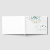 Blue Gold (Imitate) White Wedding Collection Gästebuch (Voll)