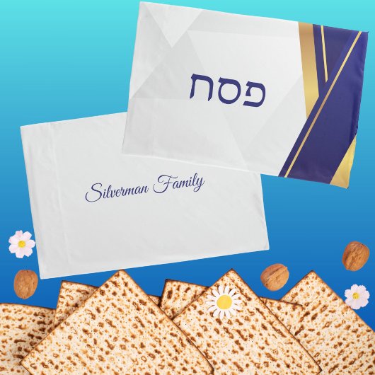 Blue Gold Jewish Holiday Passover Kissenbezug