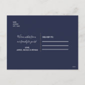 Blue & Gold JOY 3 Drei Foto Weihnachten (Rückseite)