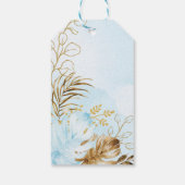 Blue Gold Jungle Animals Wild One Boy 1. Geburtsta Geschenkanhänger (Rückseite)