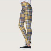 Blue & Gold Karierte Yoga-Leggings Leggings (Links)