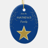 Blue Gold Kentucky Star Keramik Ornament (Hinten)