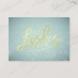 Blue Gold Lashes Script Makeup Termin