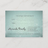 Blue Gold Lashes Script Makeup Termin (Rückseite)