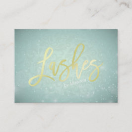 Blue Gold Lashes Script Makeup Termin