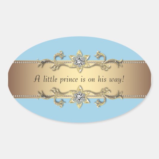 Blue Gold Little Prince Umschlag Aufkleber (Vorderseite)