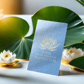 Blue Gold Lotus Yoga Meditation Reiki Instructor Visitenkarte