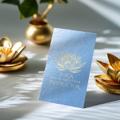 Blue Gold Lotus Yoga Meditation Reiki Instructor Visitenkarte