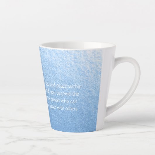 Blue Gold Lotus Yoga Studio Meditation Instructor Milchtasse (Rechts)