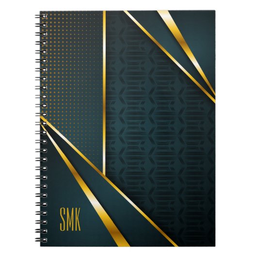 Blue Gold Luxury Modern Minimal Abstrakt Notizblock (Vorderseite)