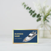 Blue Gold Luxury Yacht Charter Visitenkarte (Stehend Vorderseite)