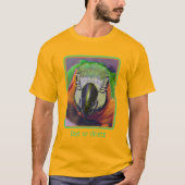 Blue Gold Macaw Fantasy Fantasy Art T-Shirt (Vorderseite)