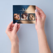 Blue Gold Makeup Artist Salon Foto Elegante Flyer (Gruppe)