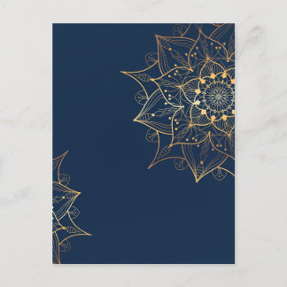 Blue & Gold Mandala | Islamische Kunst Inspiriert Postkarte