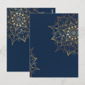 Blue & Gold Mandala | Islamische Kunst Inspiriert Postkarte (Vorne/Hinten)