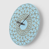 Blue Gold Mandela Design Große Wanduhr (Winkel)