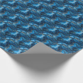 Blue & Gold Marble Geode Geschenkpapier (Ecke)