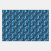 Blue & Gold Marble Geode Geschenkpapier Set (Vorderseite 3)