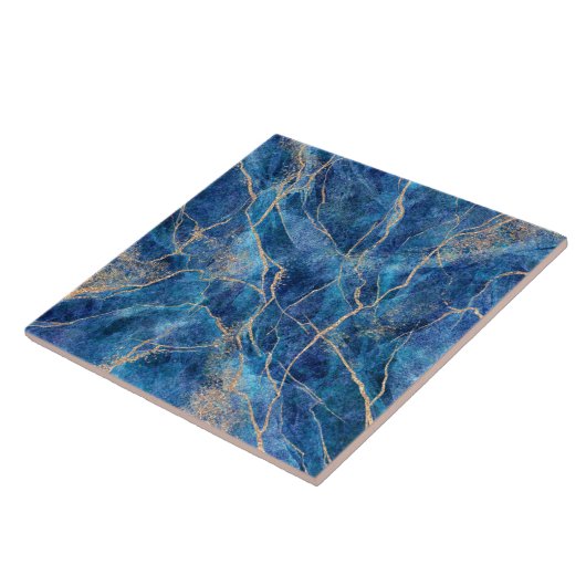 Blue Gold Marble Hübsch Fliese (Seite)