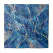 Blue Gold Marble Hübsch Fliese (Vorderseite)