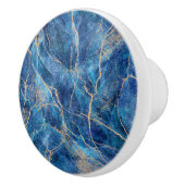 Blue Gold Marble Hübsch Keramikknauf (Rechts)