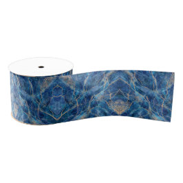 Blue Gold Marble Hübsch Ripsband