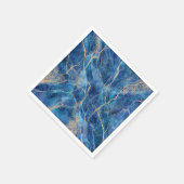 Blue Gold Marble Hübsch Serviette (Ecke)