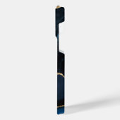 Blue Gold Marble Individuelle Name Letter iPhone C iPhone Hülle (Linke Seite)