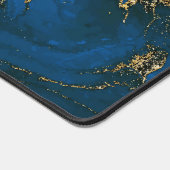 Blue Gold Marble Schreibtischunterlage (Ecke)