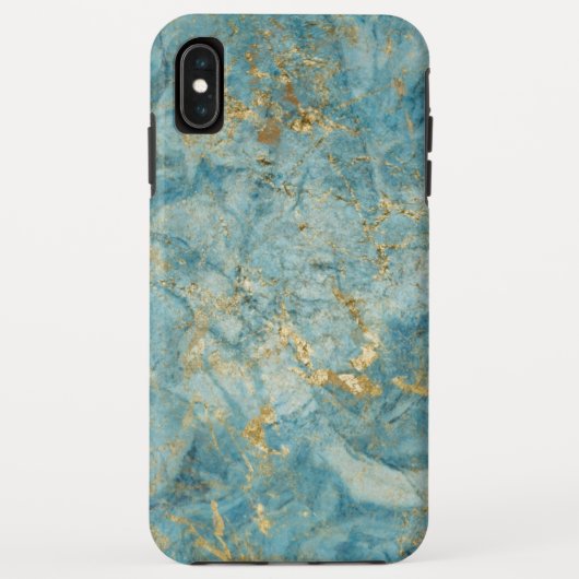 Blue Gold Marmor Case-Mate iPhone Hülle (Rückseite)