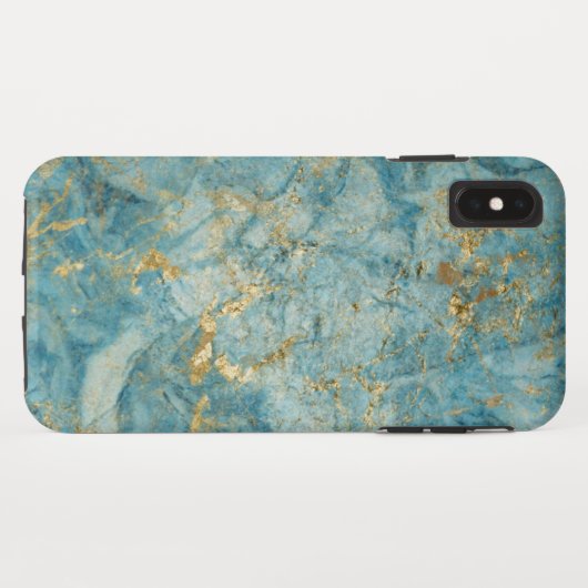 Blue Gold Marmor Case-Mate iPhone Hülle (Rückseite (Horizontal))