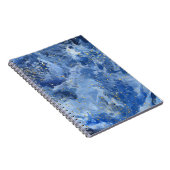 Blue Gold Marmor: Luxus Textur. Notizblock (Rechte Seite)