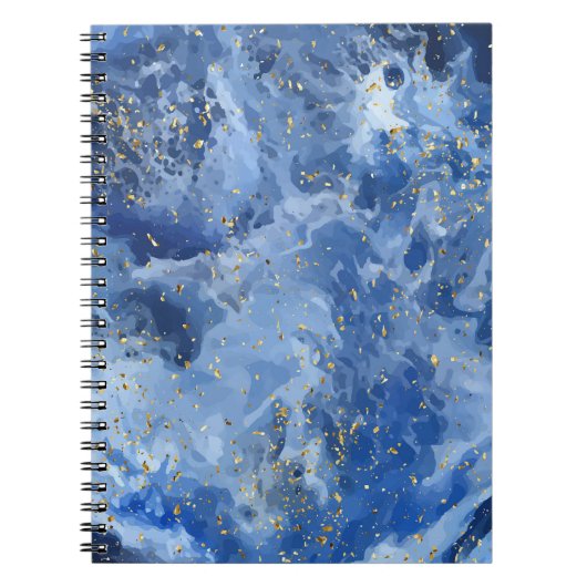 Blue Gold Marmor: Luxus Textur. Notizblock (Vorderseite)