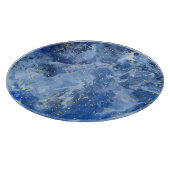 Blue Gold Marmor: Luxus Textur. Schneidebrett (Ecke)