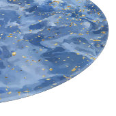 Blue Gold Marmor: Luxus Textur. Schneidebrett (Ecke)