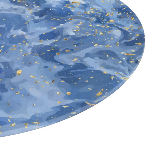 Blue Gold Marmor: Luxus Textur. Schneidebrett (Ecke)