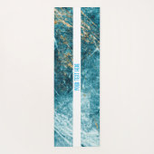 Blue Gold Marmor Textured Yoga Mat Yogamatte (Rückseite)