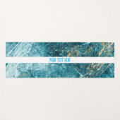 Blue Gold Marmor Textured Yoga Mat Yogamatte (Vorderseite (Horizontal))