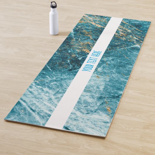 Blue Gold Marmor Textured Yoga Mat Yogamatte (Beispiel)