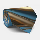 Blue Gold Marvel Krawatte (Gerollt)