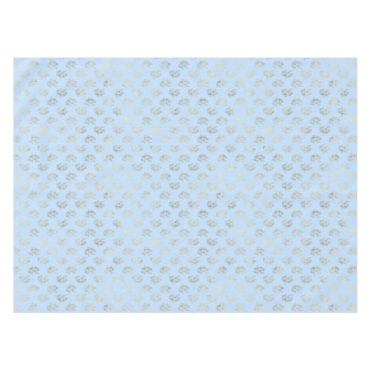 Blue Gold Meerjungfrau Thema Baby Dusche Geburtsta Tischdecke (Vorderseite (Horizontal))